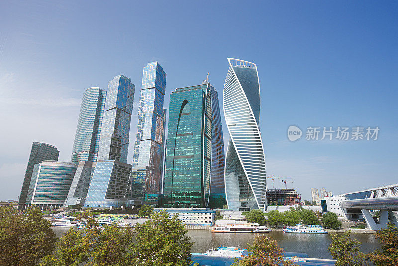 Modern Skyscrapers in Moscow International Business Center,russia